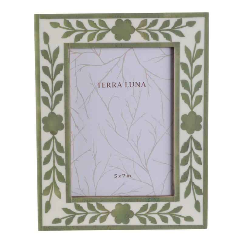 Wood Glass Decorative Photo Frame Handcrafted Boho for Home Display