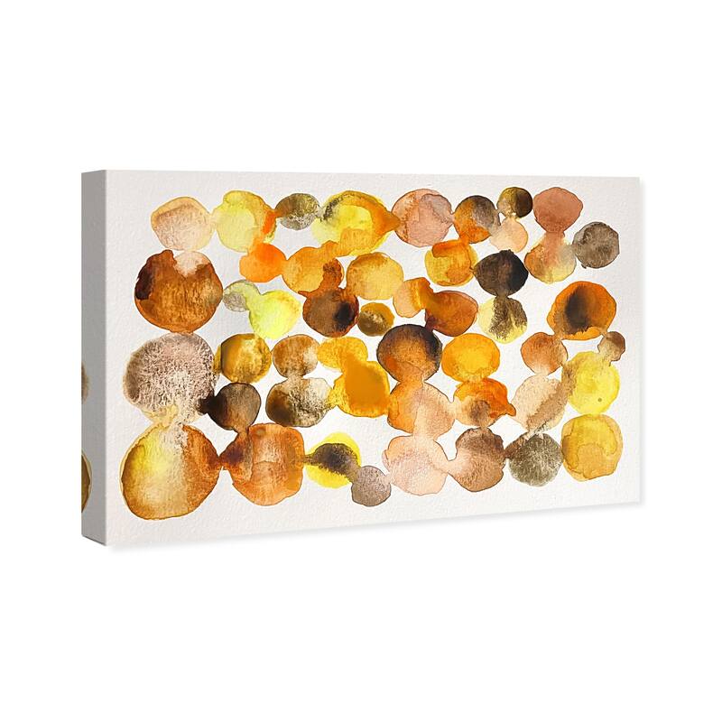 Wynwood Studio Canvas Abstract Amber Color Splash Yellow and Amber Modern & Contemporary Wall Art Canvas Print