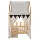 preview thumbnail 16 of 22, Twin Size Kids Bed With Arched Roof Light Strip Interactive Whiteboard/2 Drawers