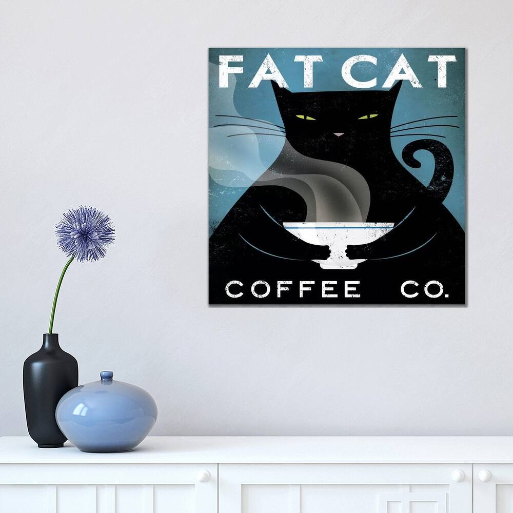 iCanvas "Fat Cat Coffee Co." by Ryan Fowler Canvas Print