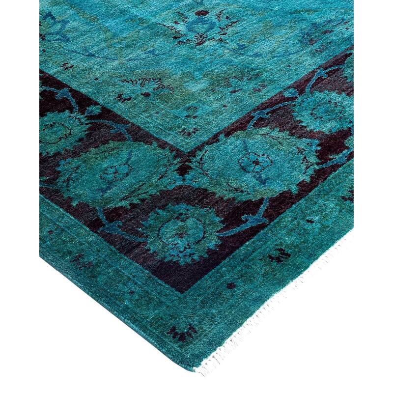 Contemporary Overdyed Wool Hand Knotted Area Rug - 6' 3" x 9' 4"
