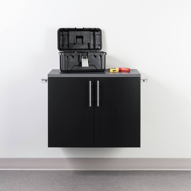 Prepac HangUps 2-Door Base Storage Cabinet - 30" W x 24" H x 16" D - Black