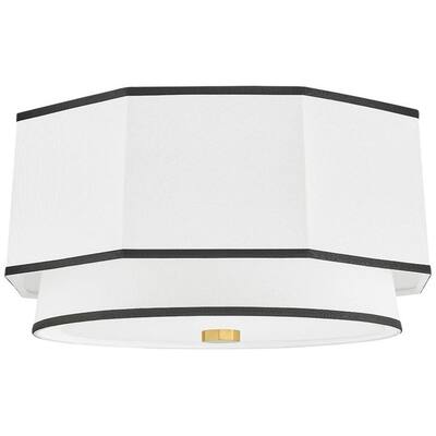 Hudson Valley Lighting Riverdale 2 Light 18" Wide Flush Mount Drum