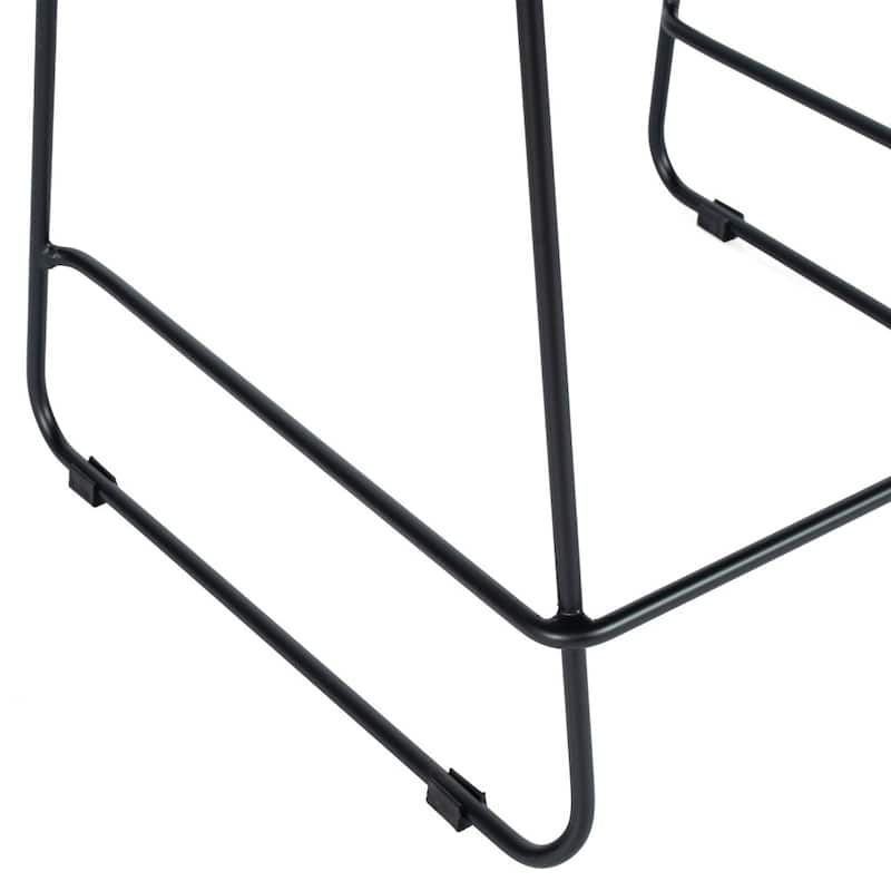 Stackable Sled Base Counterstool with Vented Back and Integrated Footrest - 19.75"W x 22"D x 37.5"H