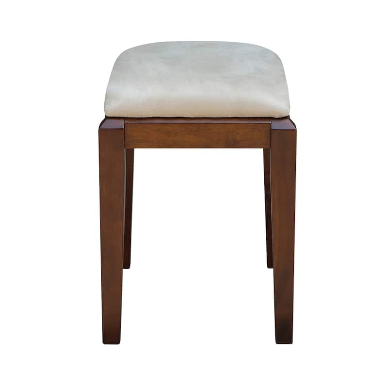 Solid Wood Upholstered Vanity Bench