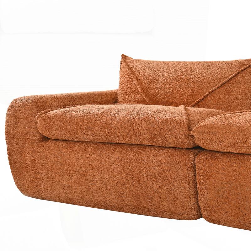 Compressed Sofa with High Density Foam, Integrated Backrest&Seat Cushion, Decorative Edging