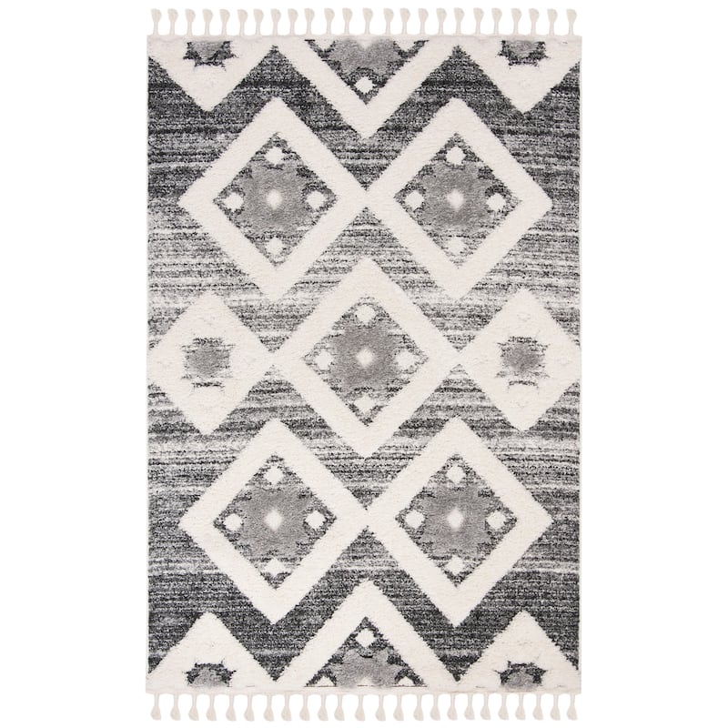 SAFAVIEH Moroccan Tassel Shag Nanke 2-inch Thick Rug
