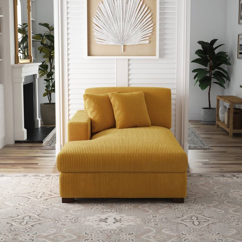 Modern Modular Sectional Sofa Corduroy Chaise Lounges