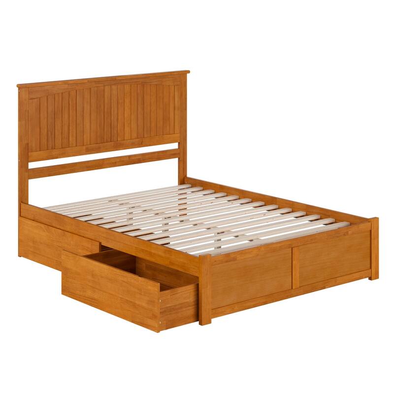 Nantucket Platform Bed with Footboard and Storage Drawers
