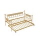 preview thumbnail 5 of 22, Twin Oak Legs & Steel Combination Daybed Bed Frame with Trundle