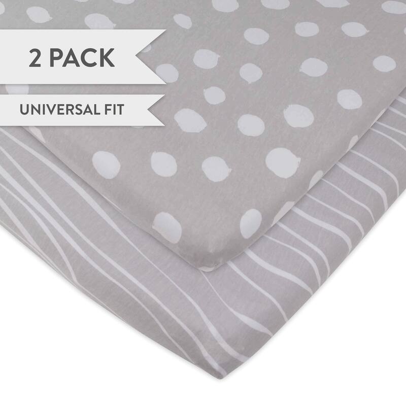 Ely's & Co. Baby Fitted Changing Pad Cover - Cradle Sheet Set - 2 Pack - 32" x 16"