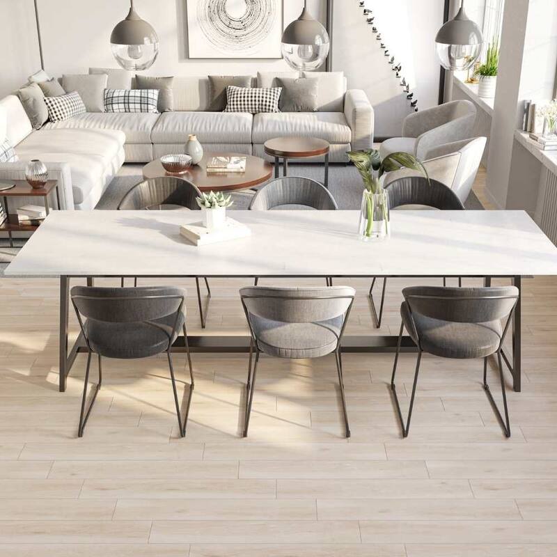 Belgrad 6x36 Matte Wood Look Plank Porcelain Tile - Floor & Wall - Large Format - Case of 7 (10.22 Sq. ft.) - Ivory