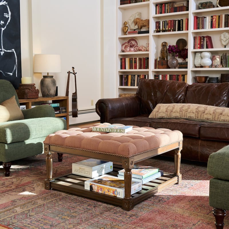 Maven Lane Mesa Square Upholstered Coffee Table