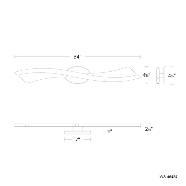Modern Forms WS-46434 Ascot 34" Wide 3000K LED Vanity Light