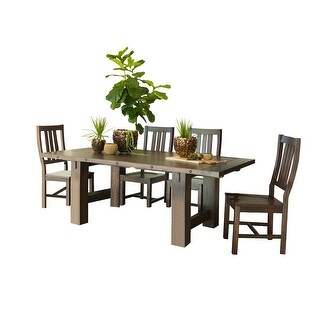 Wooden Dining Set With Extension Leaf in Vintage Java - Bed Bath ...