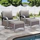 Option Brown Rattan - Grey Cushion