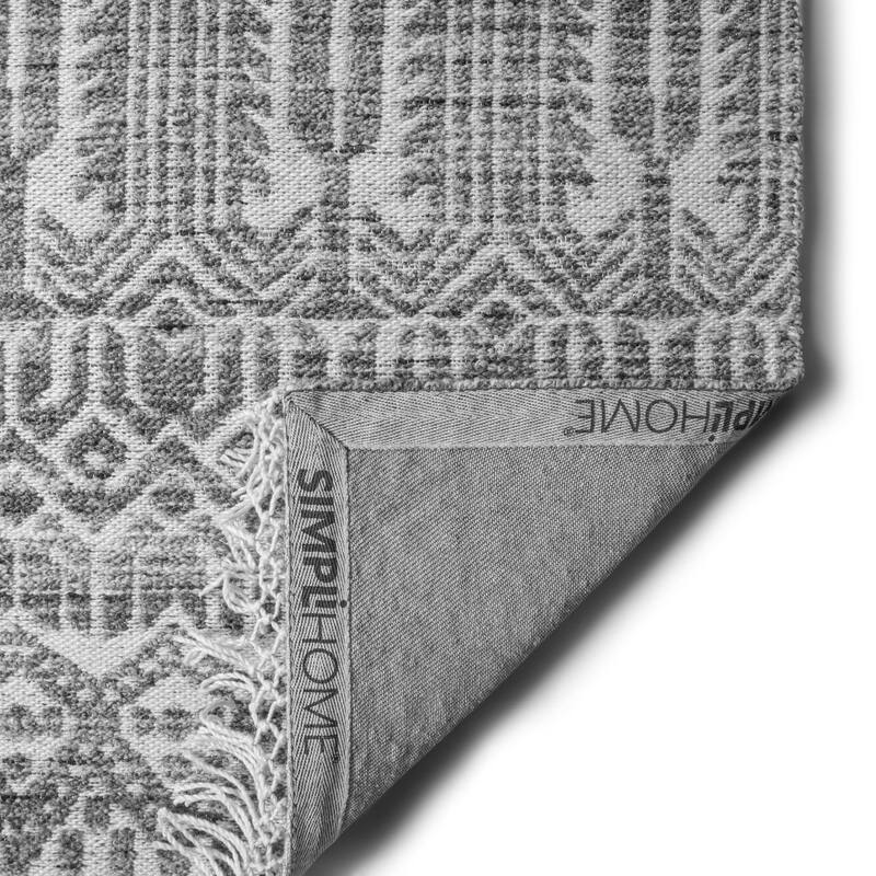 Wyndenhall Parrish 8 x 10 Area Rug Contemporary in Ivory and Grey - 8 ft x 10 ft 96"d x 120"w x 0.5" h