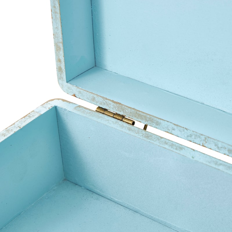 Multi Colored Wooden Nesting Decorative Trunk with Vintage Accents and Studs (Set of 3)