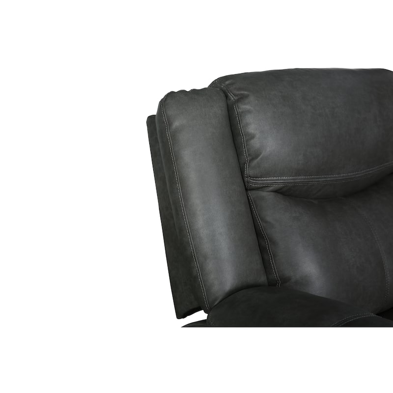 Transitional Leather-Air Reclining Loveseat