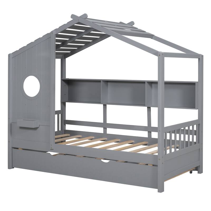 House Bed With Trundle