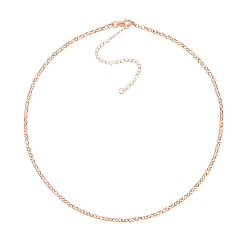 Curata 14k Yellow, Rose or White Gold 2.5mm 13"-16" Rolo Choker Necklace