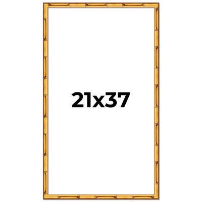 21x37 Frame Gold Bamboo Picture Frame Modern Photo Frame Includes UV Acrylic Shatter Guard Front Acid Free Foam Backing Board