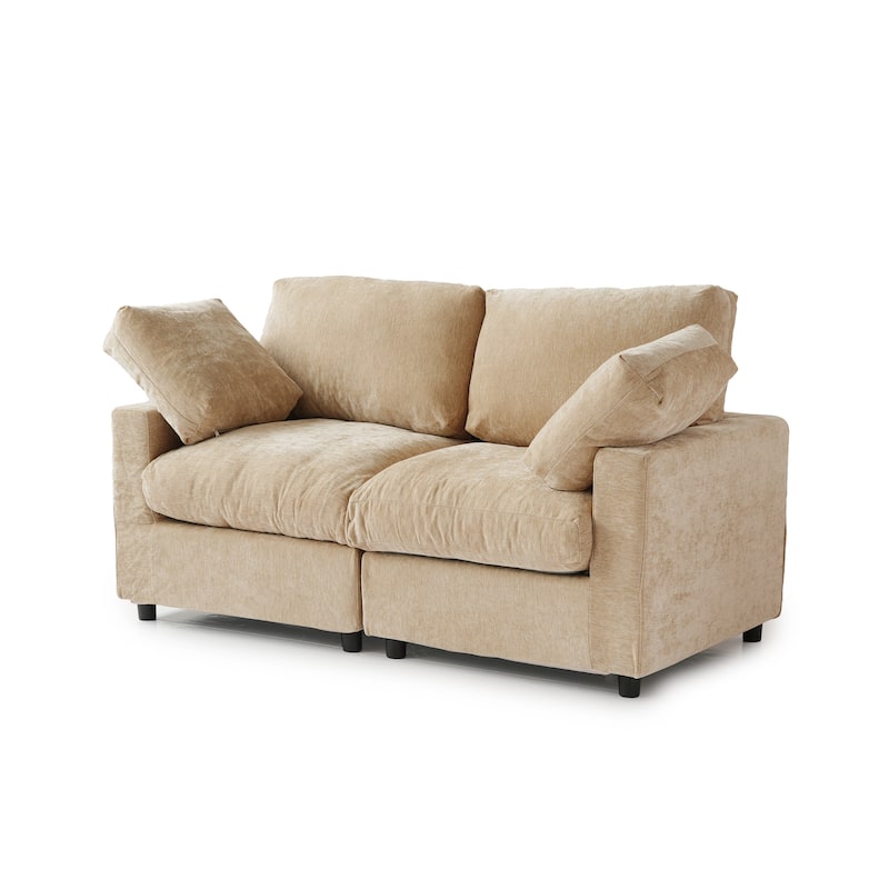 Modern Chenille Loveseat Sofa Couch