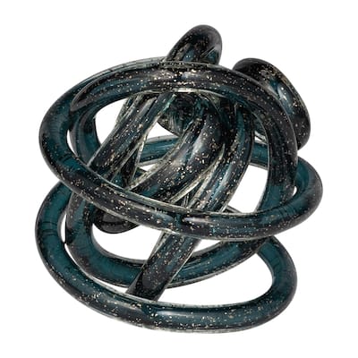 Sagebrook Home Sculptural Glass Abstract Knot, Decorative Objects, Home Accent Piece