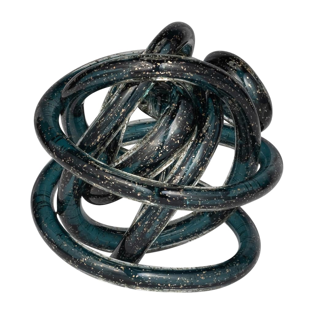 Sagebrook Home Sculptural Glass Abstract Knot, Decorative Objects, Home Accent Piece