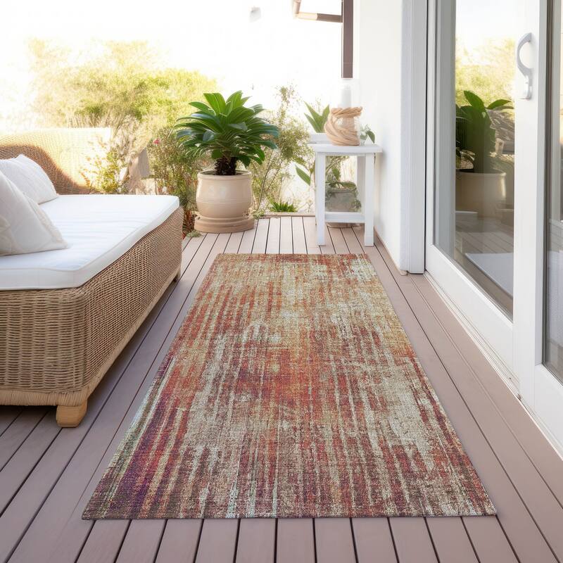 Machine Washable Indoor/ Outdoor Chantille Modern Ombre Rug