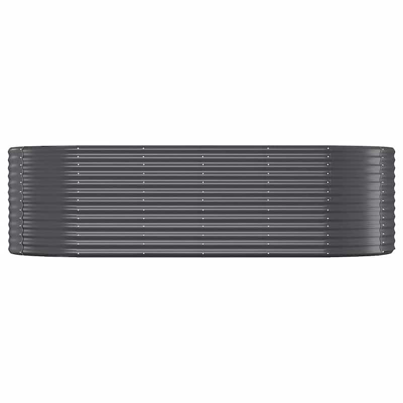 vidaXL Garden Raised Bed Anthracite Powder-coated steel - 98.0 x 39.4 x 26.8