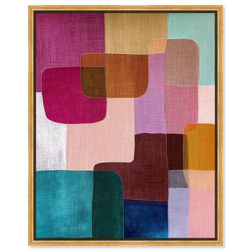 Color Block Cadence III Canvas by Art Remedy - Gold - 20" x 24"