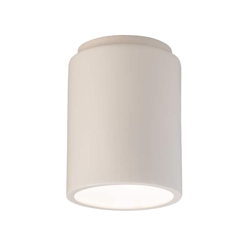 Justice Design Group Radiance 1-light Cylinder Flush Mount - Matte White