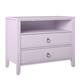 The Novogratz Her Majesty 2 Drawer Nightstand - Lavender