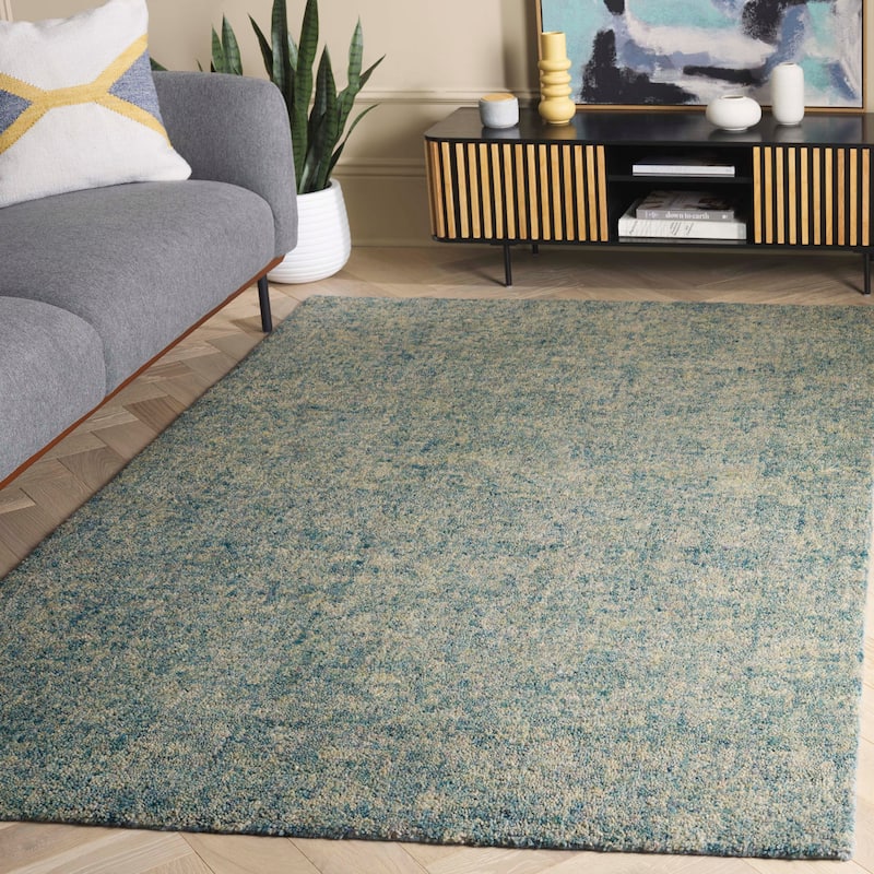 SAFAVIEH Handmade Gabbeh Andrina Southwestern Rug - 8' x 10' - Light Blue/Beige - Rectangle
