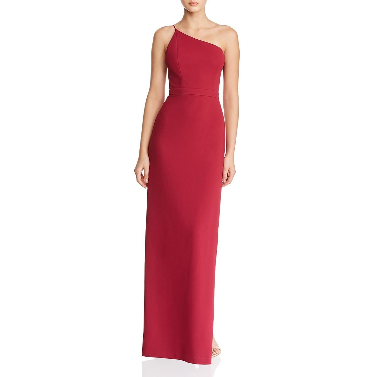 aidan mattox one shoulder dress