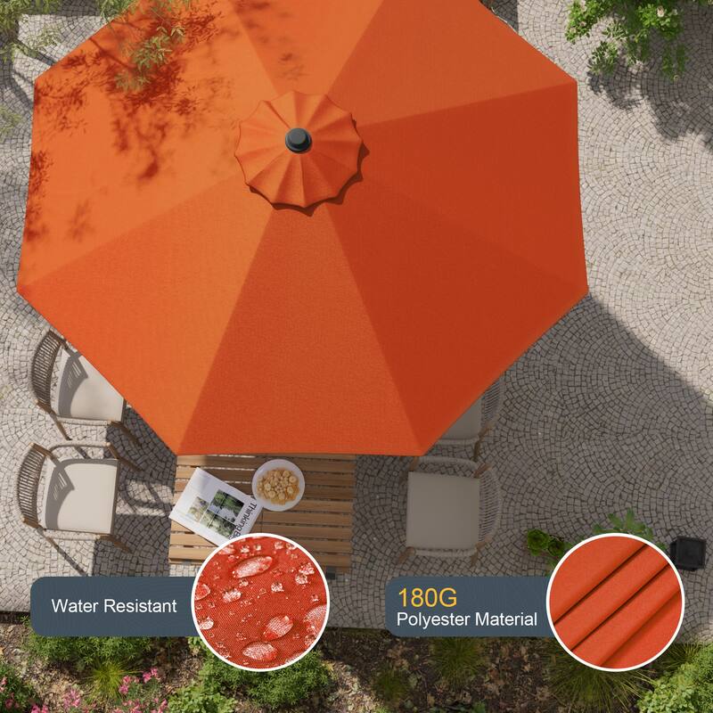 LIVOOSUN 9ft Patio Umbrella Outdoor Table Umbrella with Tilt and Crank