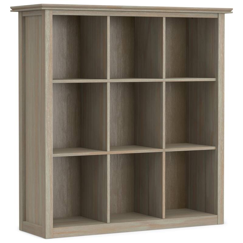 WYNDENHALL Stratford Wood Transitional 9-cube Bookcase - 43.2"w x 15"d x 44.6" h