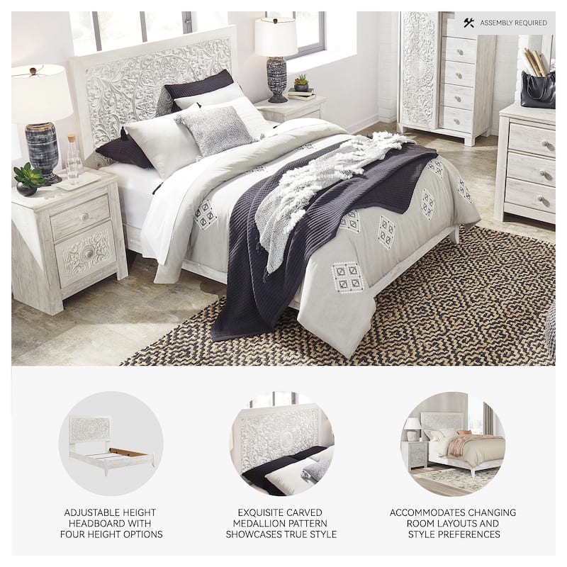Signature Design by Ashley Paxberry White Queen Panel Bed