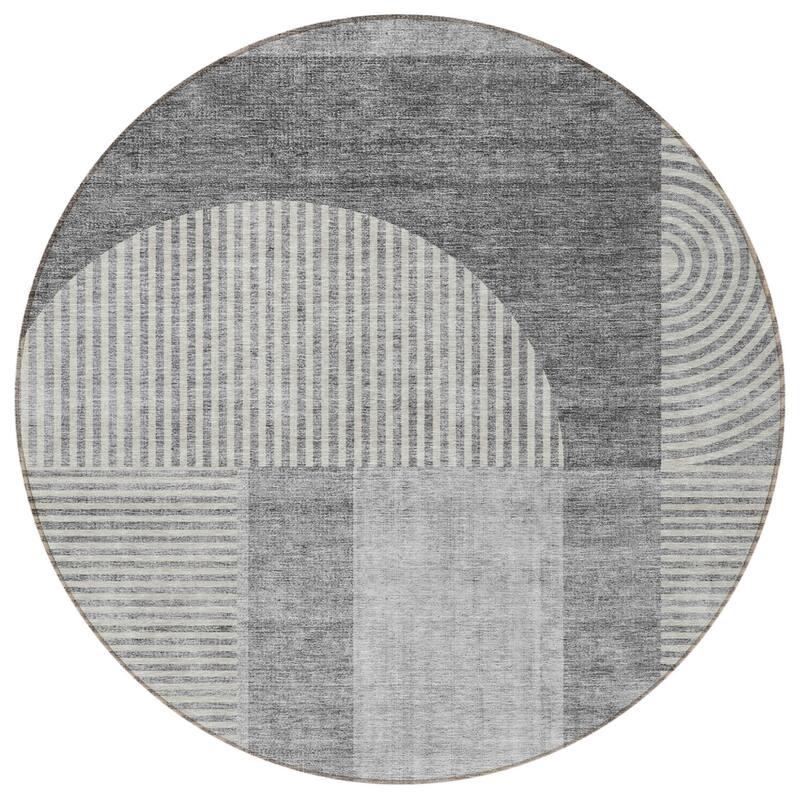 HomeRoots Geometric Transitional Rectangle Outdoor Rug