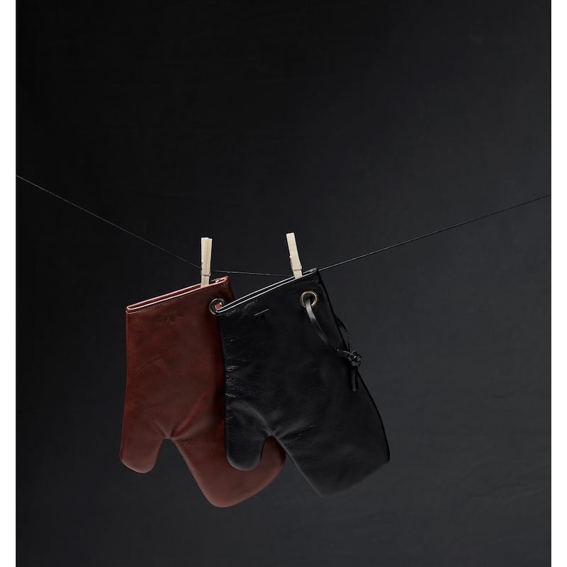Oven Glove/Mitt Classic Leather Black