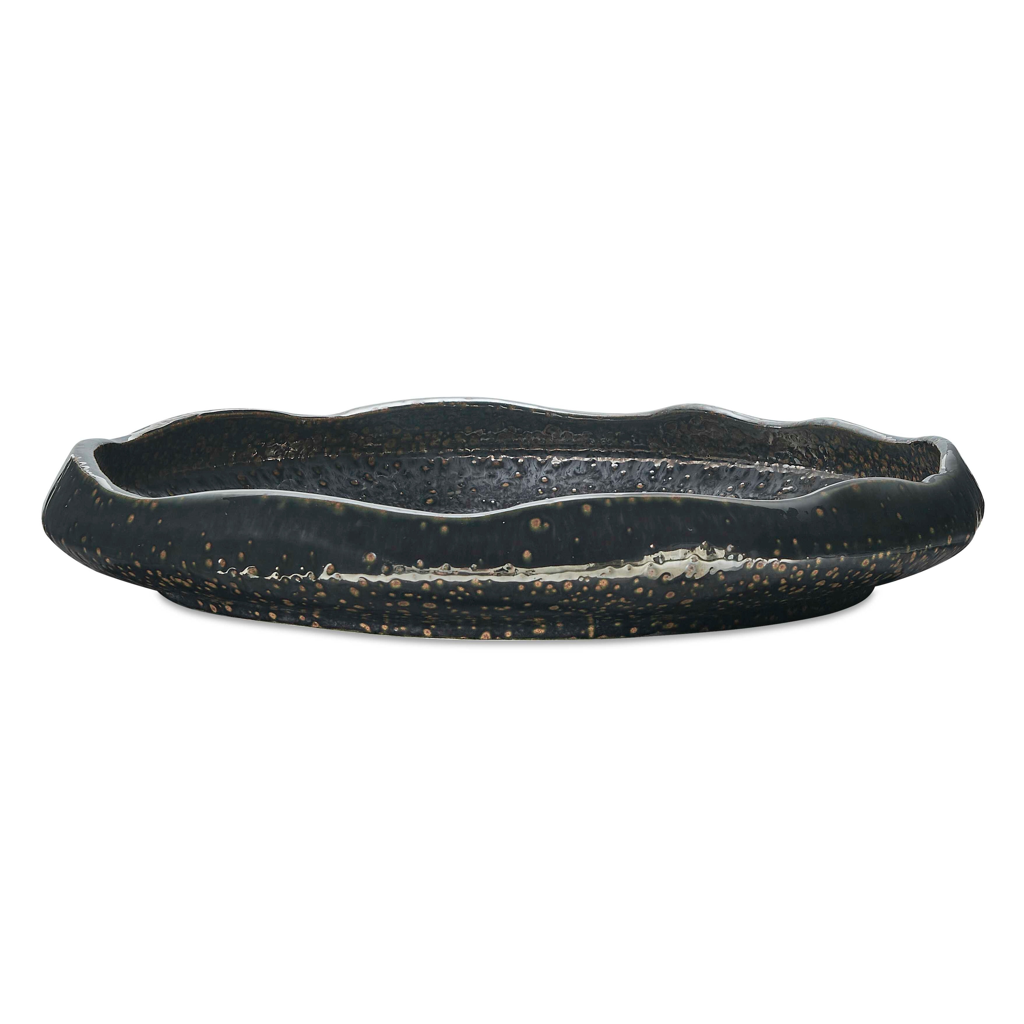 Uttermost Stardust Ripple Indoor-Outdoor Bowl - 18." D x 18." W x 3." H