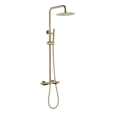 1-Spray Patterns with 1.5 GPM 10 in. Wall Mount Dual Shower Heads - 10 in