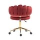 preview thumbnail 77 of 118, Velvet Home Office Desk Chair, Height Adjustable Task Chair, Armless Single Chair with Wheels, 360° Swivel Vanity Chair - N/A
