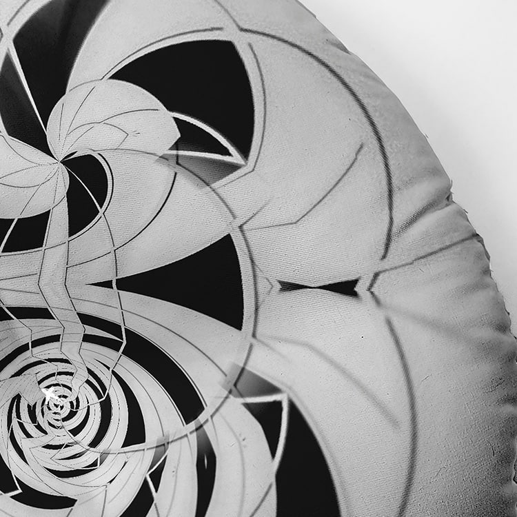 Bohemian & Eclectic Beatle Bug Design Tufted Floor Pillow