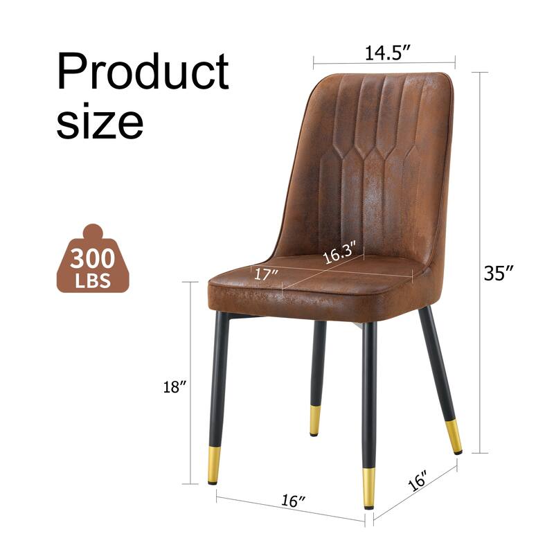 Light Luxury Dning Chair Set of 4 Kitchen Cushioned Side Chair Dining Room Decorative Chair Armless Dining Chair