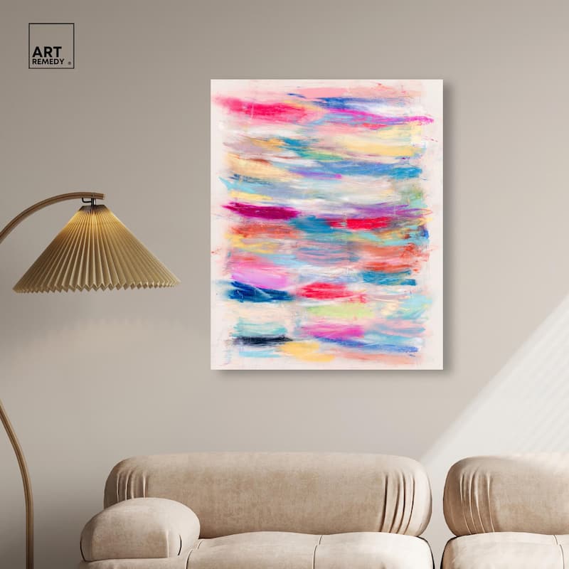 Color Bands Canvas by Art Remedy, Gallery Wrapped
