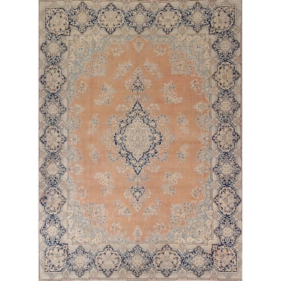 Vintage Distressed Kerman Persian Vintage Rug Handmade Wool Carpet - 9'8"x 12'6"