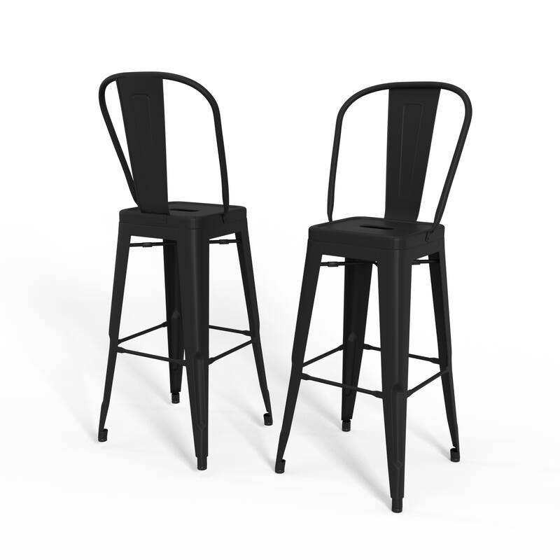 WYNDENHALL Freya Industrial Metal Stool (Set of 2)