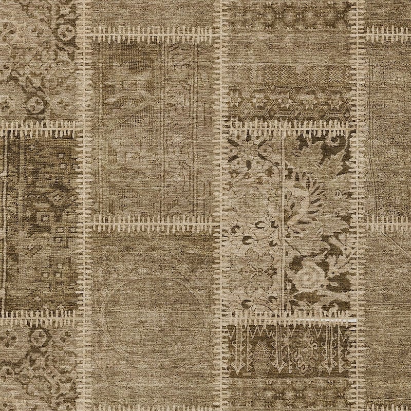 HomeRoots Patchwork Transitional Rectangle Outdoor Rug